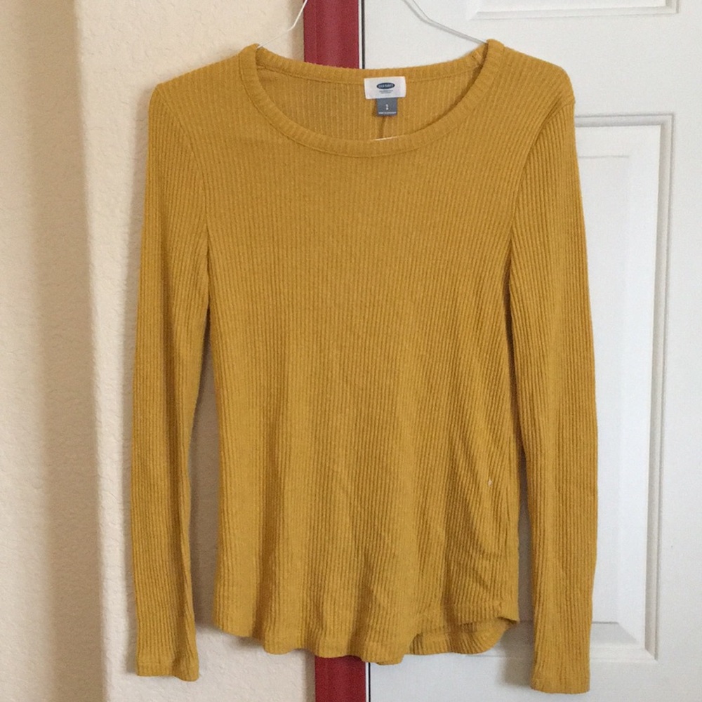 Mustard Yellow Thin Sweater Too